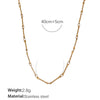 Necklace 316L Stainless Steel 18K Gold Plated Electroplated Simple Allmatch Fashion Accessory For Women And Men