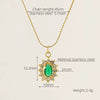 Necklace 316L Stainless Steel 18K Gold Plated Light Luxury Geometric Inlaid Zircon Sshaped Pendant For Women