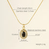 Necklace 316L Stainless Steel 18K Gold Plated Light Luxury Geometric Inlaid Zircon Sshaped Pendant For Women