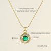 Necklace 316L Stainless Steel 18K Gold Plated Light Luxury Geometric Inlaid Zircon Sshaped Pendant For Women