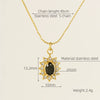Necklace 316L Stainless Steel 18K Gold Plated Light Luxury Geometric Inlaid Zircon Sshaped Pendant For Women