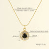 Necklace 316L Stainless Steel 18K Gold Plated Light Luxury Geometric Inlaid Zircon Sshaped Pendant For Women