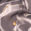 Necklace Titanium Steel 18K Gold Plated Ushaped Geometric Animal Zodiac Embossed