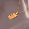 Necklace Titanium Steel 18K Gold Plated Ushaped Geometric Animal Zodiac Embossed