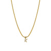 Necklace Titanium Steel Letter Pattern Diamond Pendant Snake Bone Chain French Retro Style