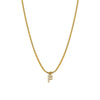 Necklace Titanium Steel Letter Pattern Diamond Pendant Snake Bone Chain French Retro Style
