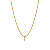 Necklace Titanium Steel Letter Pattern Diamond Pendant Snake Bone Chain French Retro Style