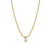 Necklace Titanium Steel Letter Pattern Diamond Pendant Snake Bone Chain French Retro Style