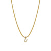 Necklace Titanium Steel Letter Pattern Diamond Pendant Snake Bone Chain French Retro Style