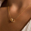 Necklace Titanium Steel Light Luxury Geometric Box Chain Asymmetric Stitching Electroplating
