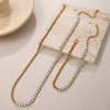 Necklace 316L Stainless Steel Light Luxury Geometric Electroplating For Women