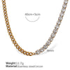 Necklace 316L Stainless Steel Light Luxury Geometric Electroplating For Women