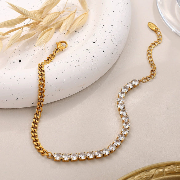 Necklace 316L Stainless Steel Light Luxury Geometric Electroplating For Women