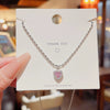 Necklace Titanium Steel Light Luxury Geometry Square Diamond Inlaid Zircon Cross Chain Women's Accessory
