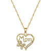Necklace Titanium Steel Love Butterfly Geometric Copper Pendant Stainless Steel Treatment