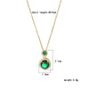 Necklace Titanium Steel Mixed Gemstone Geometric Style Set With Diamonds Women's