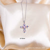 Necklace Titanium Steel Mixed Gemstone Setting Electroplating Simple Design O Word Chain