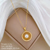 Necklace Titanium Steel Pearl Hollow Bird's Nest Geometric Style Copper Pendant