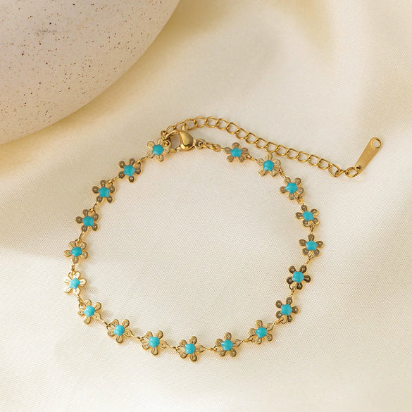 Necklace Titanium Steel Pearl Natural Stone Beaded Irregular Geometric Electroplating Women