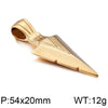 Necklace Titanium Steel Punk Geometric Triangle Spearhead Pendant Men's Jewelry