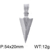 Necklace Titanium Steel Punk Geometric Triangle Spearhead Pendant Men's Jewelry