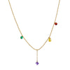 Necklace Titanium Steel Rhinestone Geometric Pattern Bead Chain Electroplating For Women