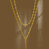 Necklace Titanium Steel 8 Shaped Chain Geometric Letters Numbers Text Vacuum Plated 18K Gold