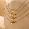 Necklace 316L Stainless Steel Simple Sweet Violin Design Electroplating Geometric