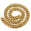 Necklace Titanium Steel Sixsided Cuban Chain Cast Buckle Polishing Men's
