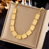 Necklace Titanium Steel Snake Chain Geometric Electroplating