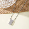 Necklace Titanium Steel Square Geometric Cuboid Electroplating Couple Jewelry