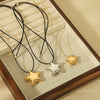 Necklace Titanium Steel Stainless Steel Fivepointed Star Pendant Snake Chain Electroplating Allmatch Unisex