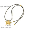 Necklace Titanium Steel Stainless Steel Fivepointed Star Pendant Snake Chain Electroplating Allmatch Unisex