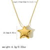 Necklace Titanium Steel Stainless Steel Fivepointed Star Pendant Snake Chain Electroplating Allmatch Unisex