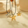 Necklace Titanium Steel Stainless Steel Fivepointed Star Pendant Snake Chain Electroplating Allmatch Unisex