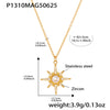 Necklace 316L Stainless Steel 316L Stainless Steel Geometric Eightpointed Star Electroplated Light Luxury Style Women's Jewelry