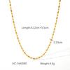 Necklace Titanium Steel Stainless Steel Geometric Electroplated Oval Bead Clavicle Chain For Women