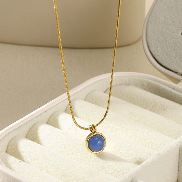 Necklace Titanium Steel Stainless Steel Geometric Snake Bone Chain Electroplating Women's Retro Light Luxury
