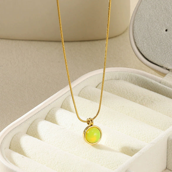 Necklace Titanium Steel Stainless Steel Geometric Snake Bone Chain Electroplating Women's Retro Light Luxury