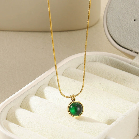 Necklace Titanium Steel Stainless Steel Geometric Snake Bone Chain Electroplating Women's Retro Light Luxury