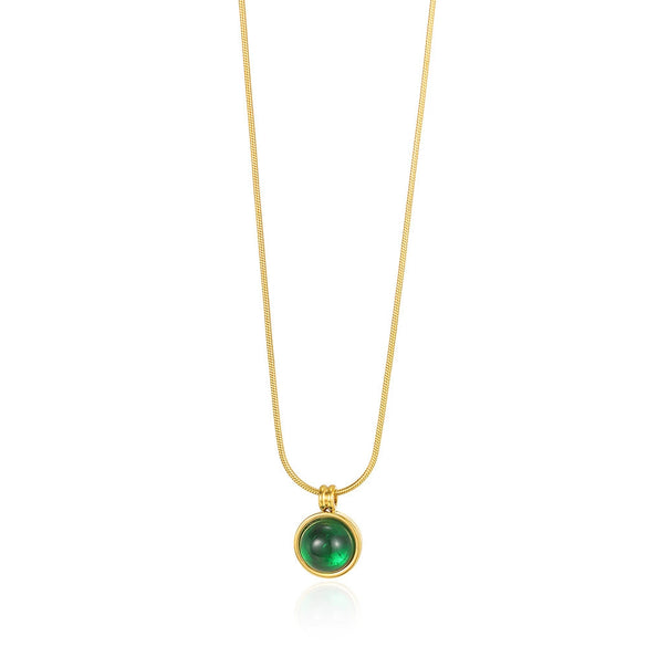 Necklace Titanium Steel Stainless Steel Geometric Snake Bone Chain Electroplating Women's Retro Light Luxury