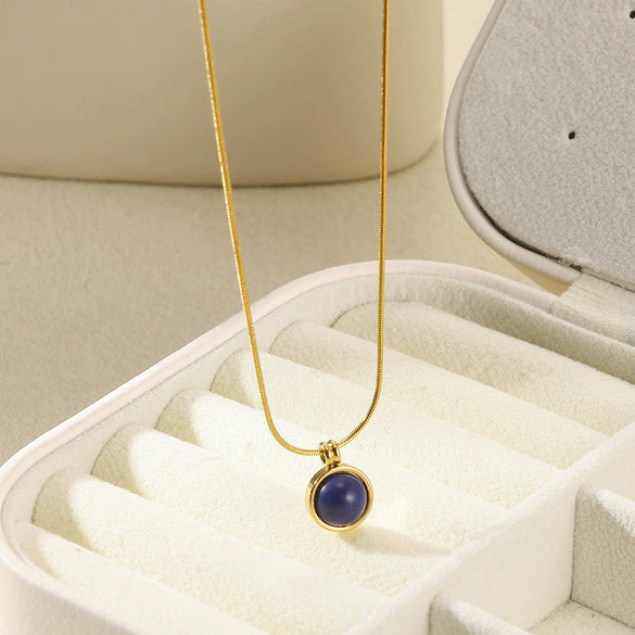 Necklace Titanium Steel Stainless Steel Geometric Snake Bone Chain Electroplating Women's Retro Light Luxury