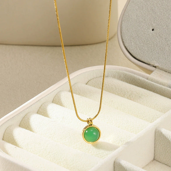 Necklace Titanium Steel Stainless Steel Geometric Snake Bone Chain Electroplating Women's Retro Light Luxury