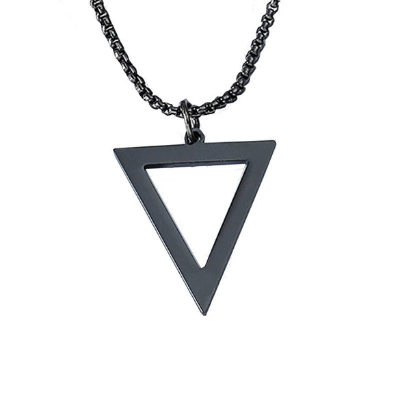 Necklace Titanium Steel Stainless Steel Geometric Triangle Pendant Electroplated Jewelry For Men