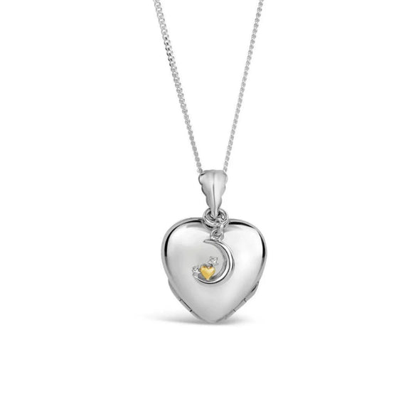 Necklace Titanium Steel Stainless Steel Heart Shape Electroplating Star Moon Pattern Simple Fashion