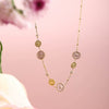 Necklace Titanium Steel Stainless Steel Ocean Vacation Style Pink Daisy Electroplating Women