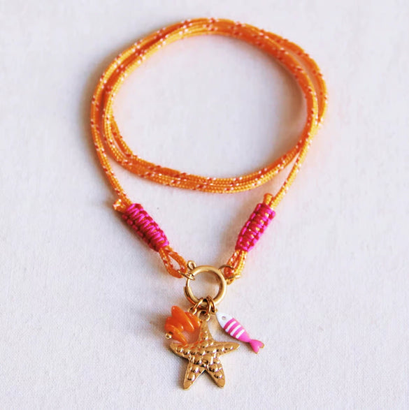 Necklace Titanium Steel Star Electroplating Natural Baroque Pearl Pendant Summer Ocean Wind Simple Style