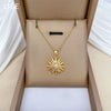 Necklace Titanium Steel Sunflower Geometric Copper Stainless Steel
