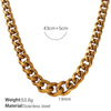 Necklace 316L Stainless Steel Twisted Miami Cuban Chain Electroplated Hip Hop Style