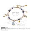 Necklace 316L Stainless Steel Zircon Natural Pearl Drop Shape Electroplating French Retro Minimalist Women's O Word Chain